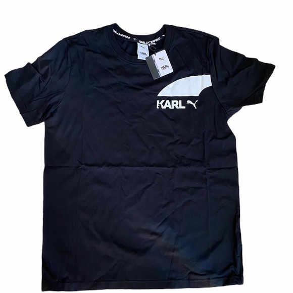PUMA X KARL LAGERFELD LOGO TEE SZ SMALL - Picture 1 of 11